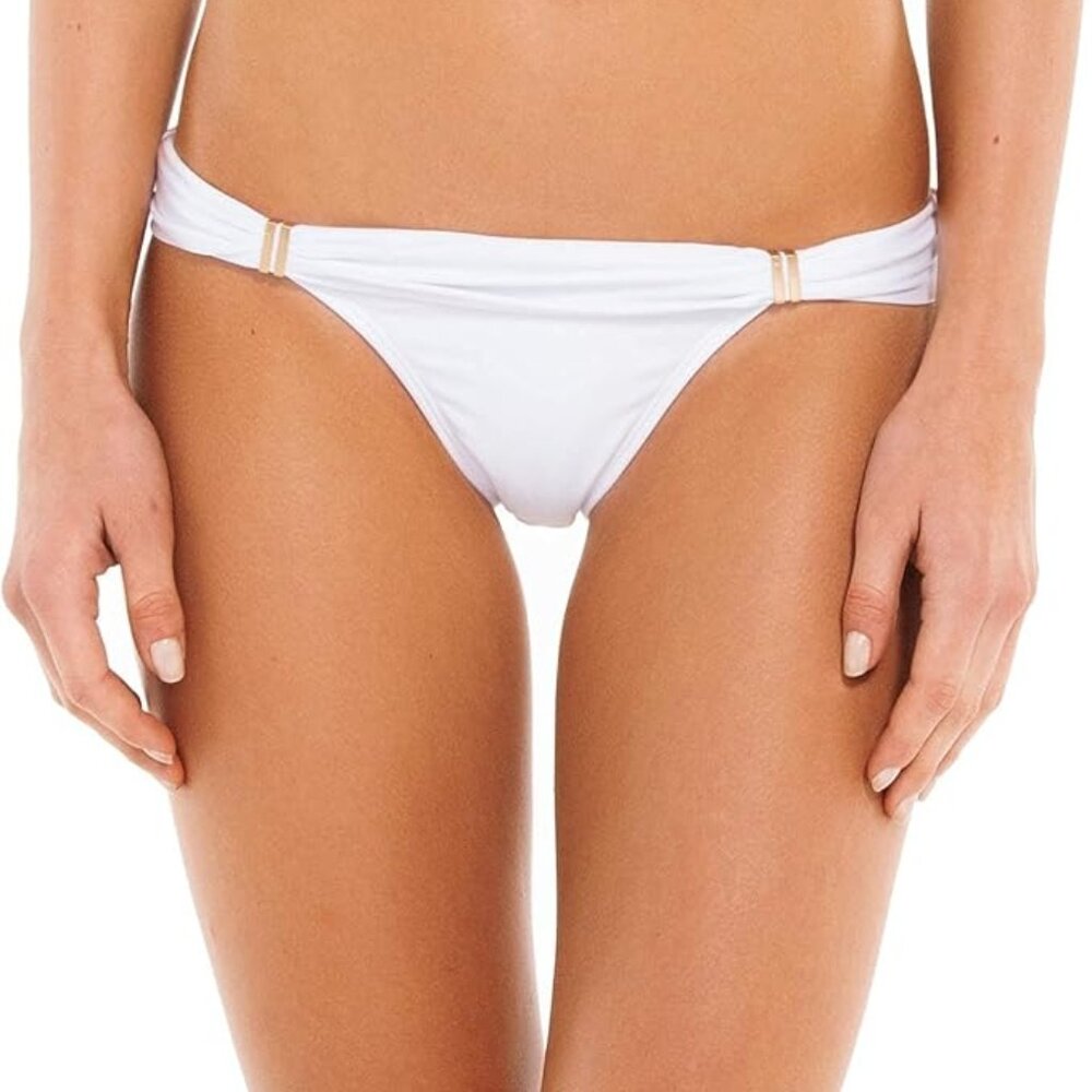 NWT ViX Paula Hermanny White Bia Tube Brazilian Bottom Medium